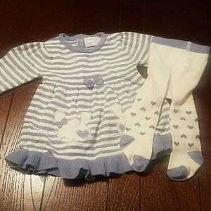 sweater dress & tights